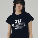 ITZ オフィシャルロゴクロップTシャツ　ブラック