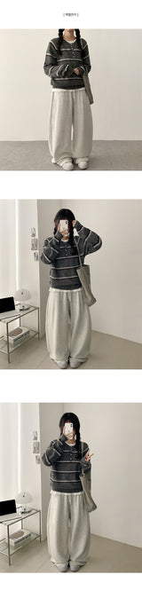 Movin Elastic Spandex Straight Wide Banded Waist Pants