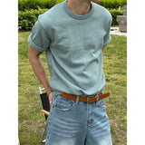 [S/S] Boucle round neck half knit(6color)