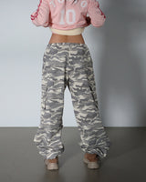 Light Camo Military Cargo Wide Pants
