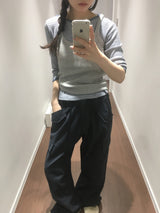 Rue Striped 3/4 Sleeve T-shirt (2color)
