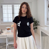 d e logo T-shirt (black)