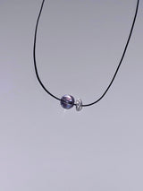 stainless steel Simple gemstone white crystal string necklace