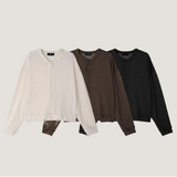 [Unisex] クロシェクロップカーディガン(3color)