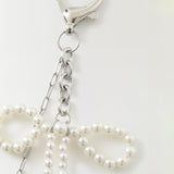 Pearl ribbon keyring