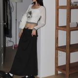 Bondis Strap Cotton Long Skirt