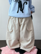 ドイングツーポケットフリースバルーンワイドパンツ🖤🤎 4カラー