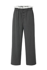 Frankie button pants - dark gray       