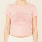 ミャオ ピラティス クラブ Tシャツ - PINK