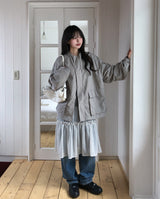 Rinko Dot Frill Chiffon Skirt