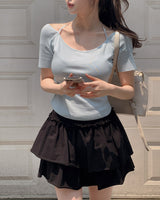 Cammy Halter Short-Sleeved Knitwear