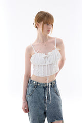 GAGA RIBBON BUSTIER / WHITE