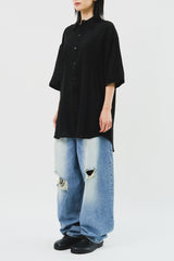 Destoryed Balloon Denim (2color)
