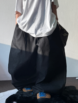 ナンバリングインディゴローステッチワイドバルーンタトゥープリントデニムロングパンツ 🩵🖤 - 2 カラーズ