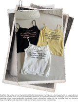 レタリングパッドキャミソールノースリーブTシャツ