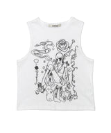 Dream Girl Sleeveless Tee White