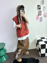 トラックカーゴストリングパディングパンツ ❤🖤🤎💚💙5カラー