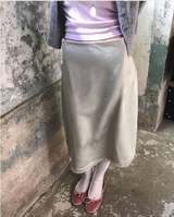 posy sheer & satin midi sk