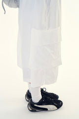 Opening utility bermuda pants