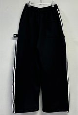 FLEECE❤TRACK LINE 3 LINE LONG PANTS ❤🖤🤍💙🩶5COLOR