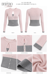 Rosy Moore Pink Gray Layered Tee