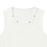 Ake Studded Sleeveless White