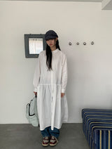 Coyal Cotton Shirt Long One Piece