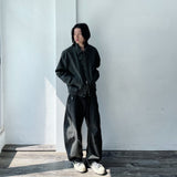 Texture Curved Harrington Jacket