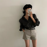 [High density fabric] ブリテンボキシーフィットオータムコットンシャツ