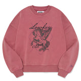 LUNA WASHING UNICORN GRAPHIC SWEATSHIRT [DARK PINK]