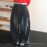 ウタストラップツーピンタックワイドデニムパンツ