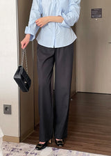 Tinel Pintuck Wide Banding Slacks