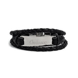 CHUBASCO レイヤードレザー ロゴブレスレット CLLL01