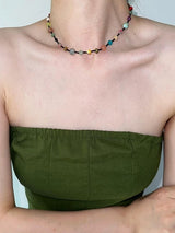 Mixed color gemstone necklace