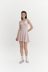 Wave Flare Dress Pink