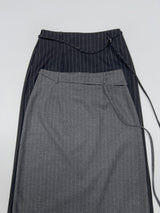 [FW] Striped Wool H-Line Long Skirt