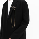 Men's ゴールドクローズピンブローチ_CLEF ゴールドスワッグブローチ