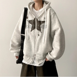 Suffle Star Vintage Two-Way Hooded Zip-Up