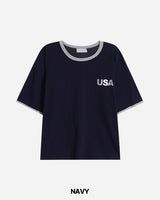 Border Crop Short Sleeve T