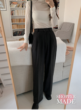[SHOPPERMADE]ウィンターワイドスラックス(2color)