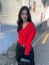 RABBIT ANGORA KNIT CARDIGAN