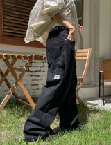 Jello Patch Carpenter Wide Cotton Pants