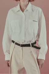 Stripe casual shirt_ivory