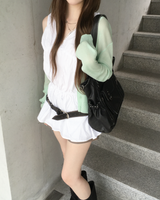 Deep V neck cardigan