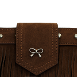 TASSEL SUEDE RIBBON CROSS BAG