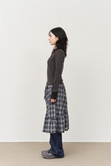 (W) Folky Checked Skirt (2color)