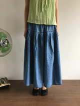 モリ デニム ロング スカートt (1color)