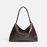 Magnetic Woven Check Tote Bag