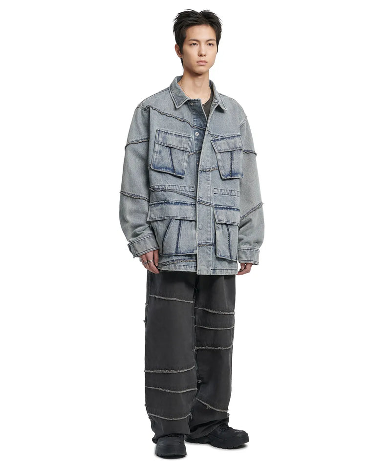 R.C DENIM BDU JACKET - WASHED BLUE