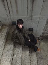 Kati Real Raccoon Fur Leather Jacket